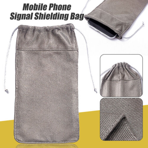 Silver Fiber Radiation Protection Phone Pocket Shield Radiation Bag Aluminium - Picture 1 of 20