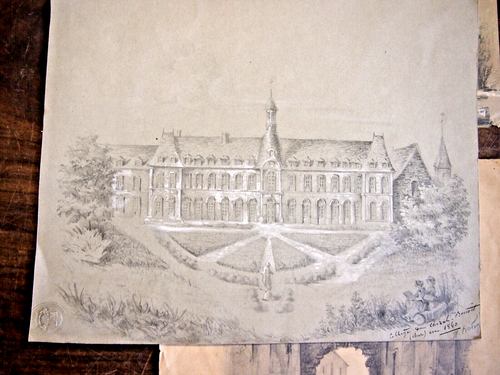 1848 lot de 3 veritables dessins chateauneuf sur cher (18) en 1848 - Picture 5 of 6