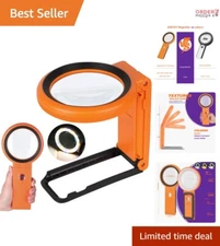 Magnifying Glass with Light Stand 40X Lens for Reading Jewelry Coins Seniors