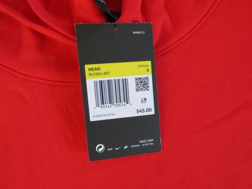 Nike Club Fleece Pullover University Rosso Felpa con Cappuccio Taglia S BV2654-657 - Foto 3 di 16
