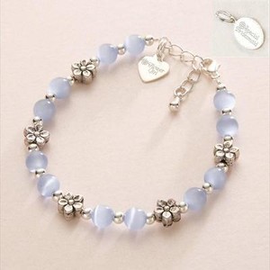 sterling silver flower girl bracelet