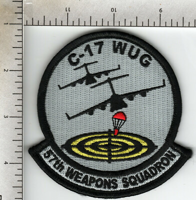 57 WEAPONS SQUADRON - C-17 GLOBMASTER-3 + WEAPONS UNDERGRADUATE SCH+ HOOK & LOOP