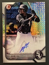 2022 Bowman Chrome Oscar Colas Mega Mojo Refractor Auto Chicago White Sox RC SP