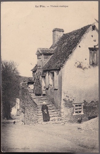 Le PIN 36 BADECON Vieille Maison animée CPA écrite à Mme BERNET 08 Mézières 1903 - Foto 1 di 2