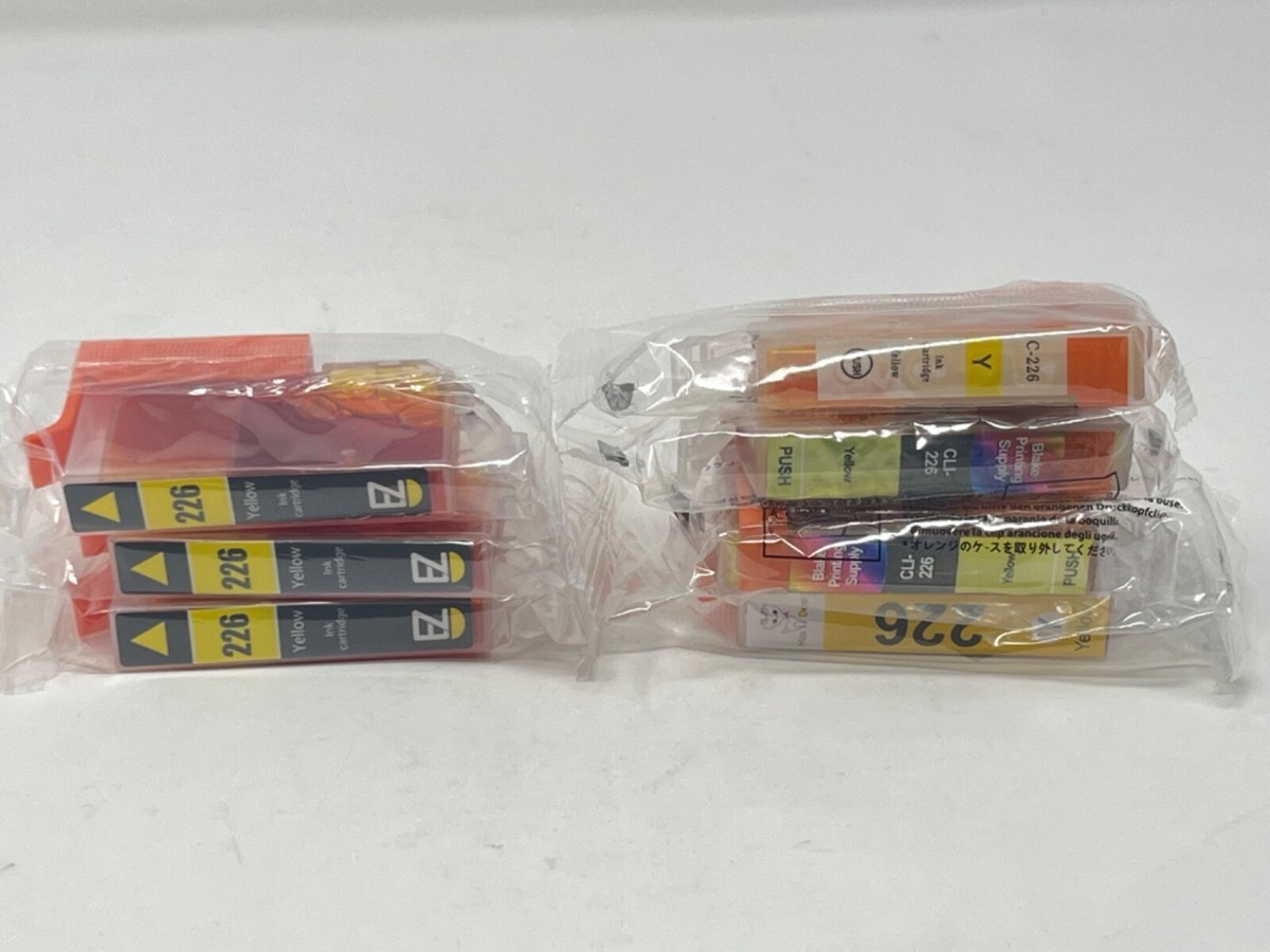 PGI-225 BK CLI-226 BK C M Y GY Cartuccia D'inchiostro Compatibile Per Canon MG5210 Ip4810 MG8120 MG6120 MG5220 MG5120 Ip4820 MX882 IX6520 Stampante Yellow - Foto 13