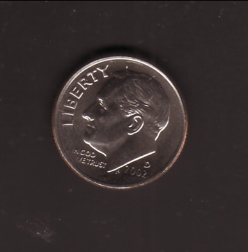 USA--2002D--Franklin D Roosevelt Dime--UNC - Picture 1 of 2