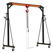 Sealey SG1000KIT Portable Gantry Crane Adjustable 1tonne, Trolley & Chain Block