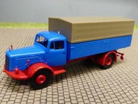 1/87 Brekina Mb 325 Blau/Rot Pritsche Plane Sondermodell Reinhardt