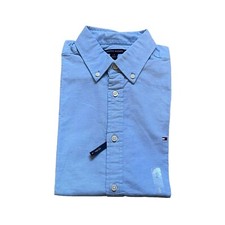 Tommy Hilfiger Men's Solid Stretch Cotton Oxford Short Sleeve Button Down Shirt