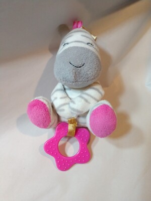 Carter's Child of Mine 2015 Plush Zebra Lovey Teether Rattle 5'' 66752