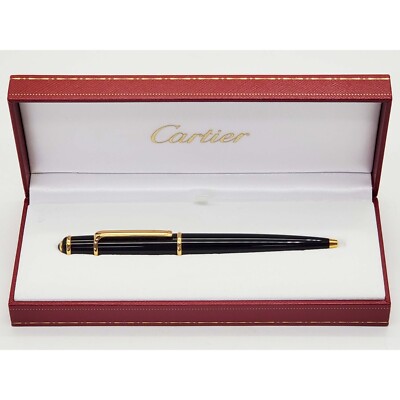Cartier Diabolo Black Composite Ballpoint Pen ST180003 | eBay