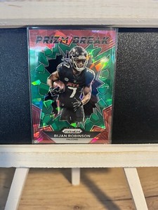 BIJAN ROBINSON 2023 PANINI PRIZM BREAK ATLANTA FALCONS GREEN CRACKED ICE