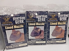 Cat Muzzle LOT o 3 Guardian Gear Lined Nylon Size small med large groom, no bite