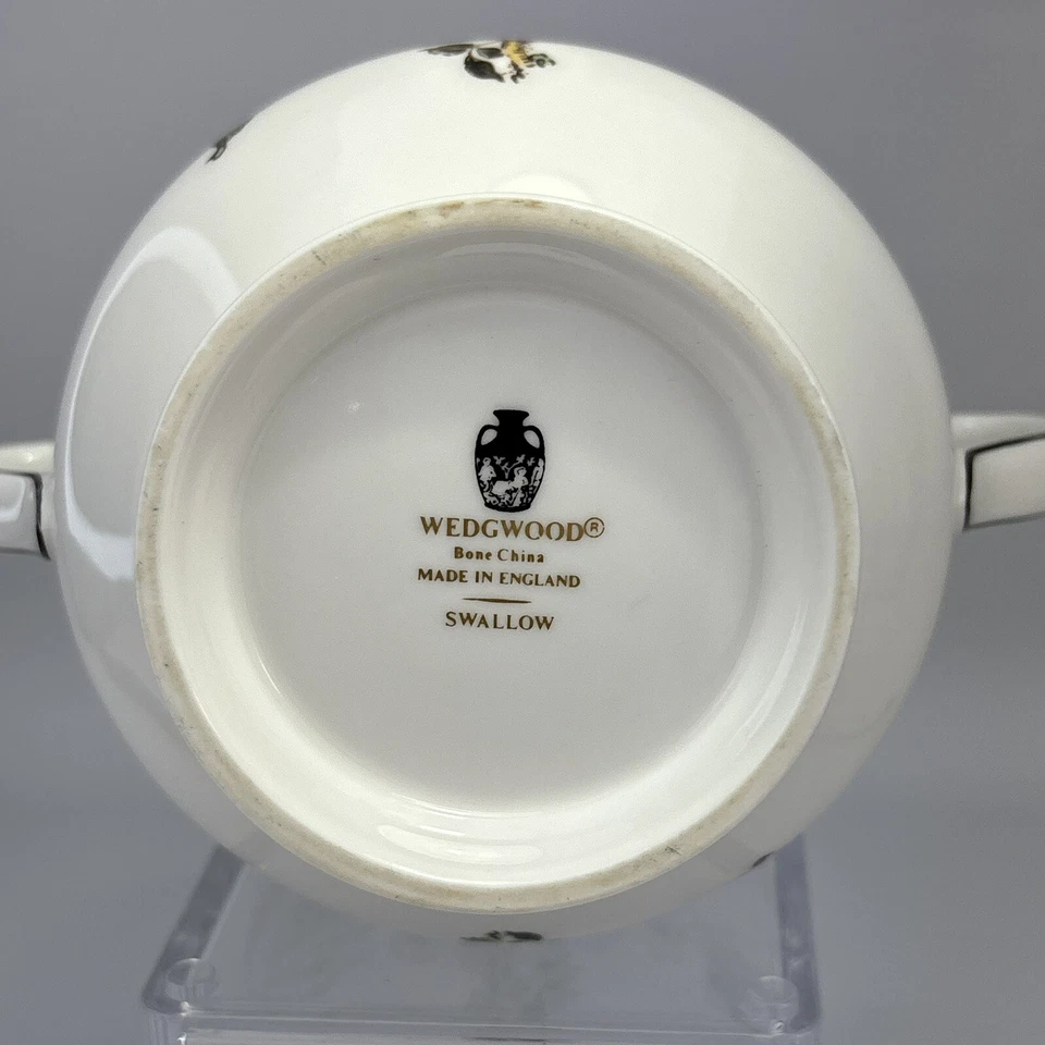 Wedgwood 骨瓷燕黄棕色糖碗无盖 - 英国制造 — 第 3/4 张图片