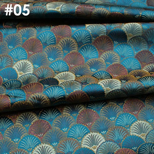Chinese Mongolia Robe Brocade Material Jacquard Fabric Cheongsam Scale Pattern - Picture 21 of 24