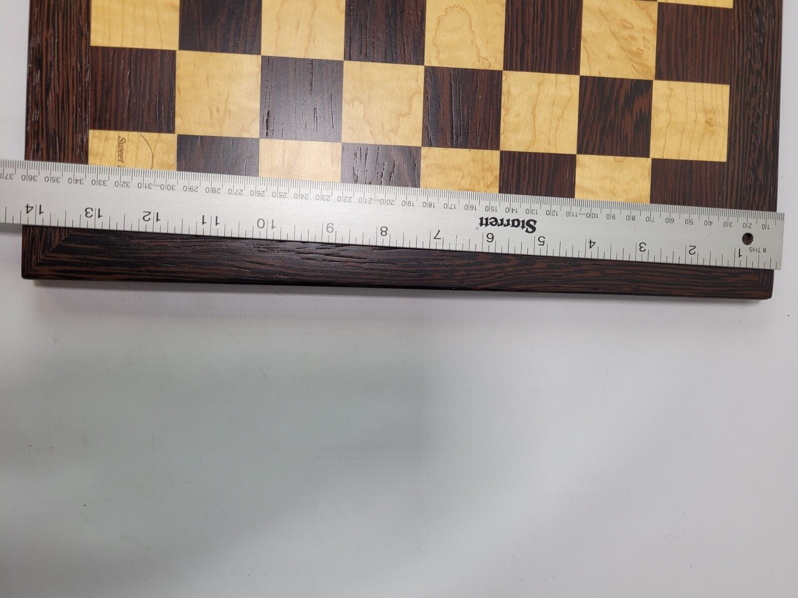 Sweet Hill Wood Chess Boards. Wenge and Maple Chess board - 1½ inch squares