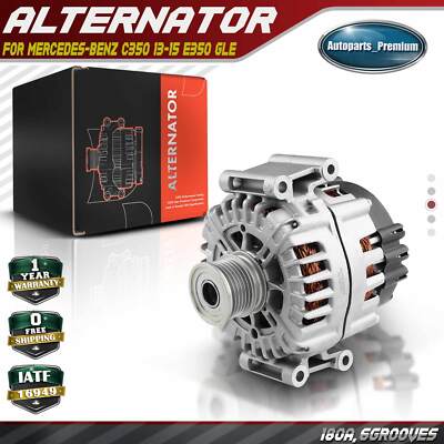 Alternator for Mercedes-Benz C350 2013-2015 E350 GLE 180A 12V 6G Clutch Pulley