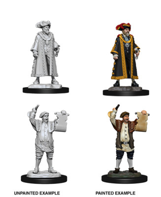 WizKids Deep Cut Unpainted Miniatures - W10 Mayor & Town Crier