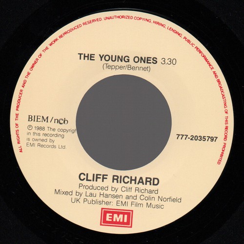 Cliff Richard - The Young Ones 7" vinyl single picture sleeve FINLAND 1988 - Picture 4 of 4