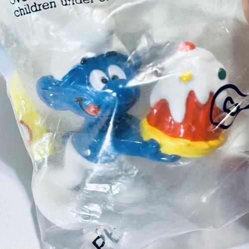 Promo Pitufos Pastel Pitufo Figura EURO McDs Pitufo Figura De Colección 1996 *NUEVO EN BOLSA - Imagen 8 de 12