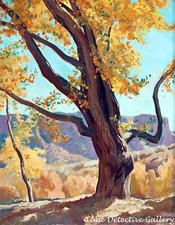 "October Morning" by Maynard Dixon - Stretched Canvas in 2 Sizes