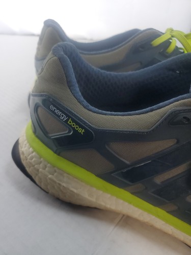 Adidas Shoes Mens 12 Energy Boost Running Sneakers Green and lime Low Top - Picture 2 of 10