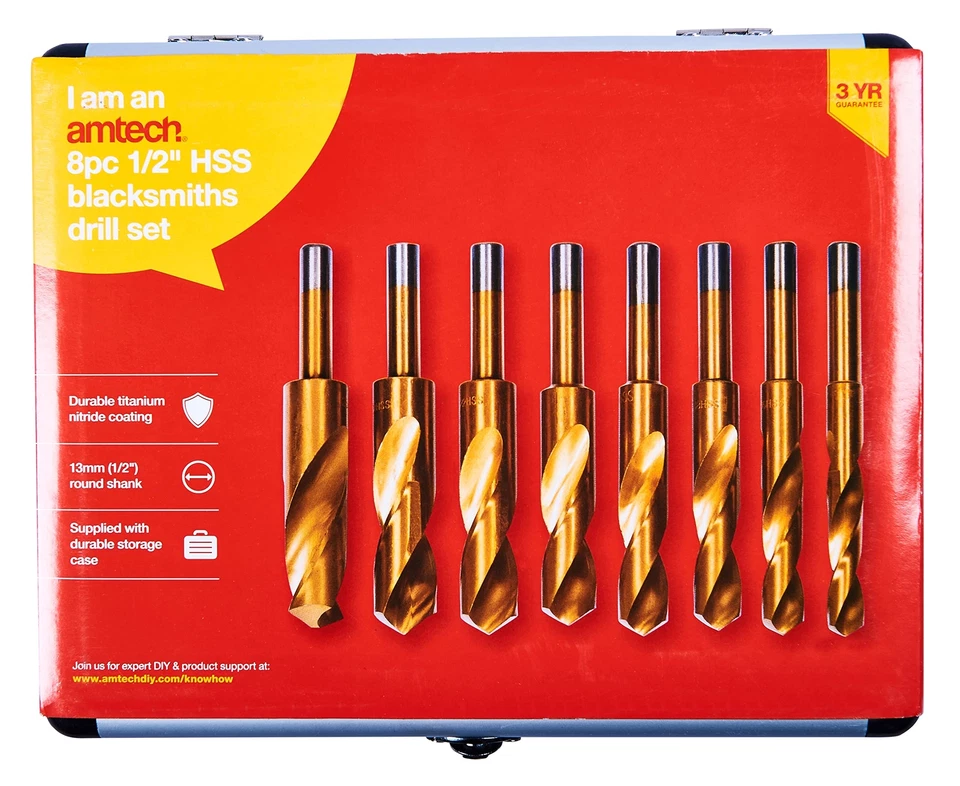 8 Stück 1/2 Zoll Titanium Blacksmiths Drill bit Set F1280 - Bild 2 von 4