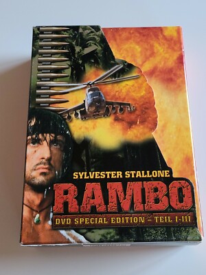 RAMBO Trilogy/Trilogie Teil 1-3 DVD Special Uncut Edition 