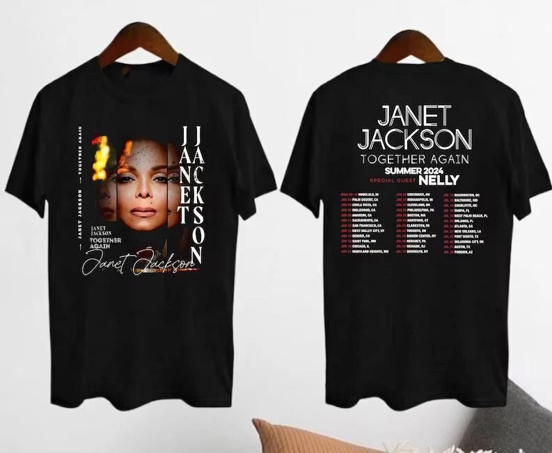 Janet Jackson Together Again 2024 Tour T-shirt