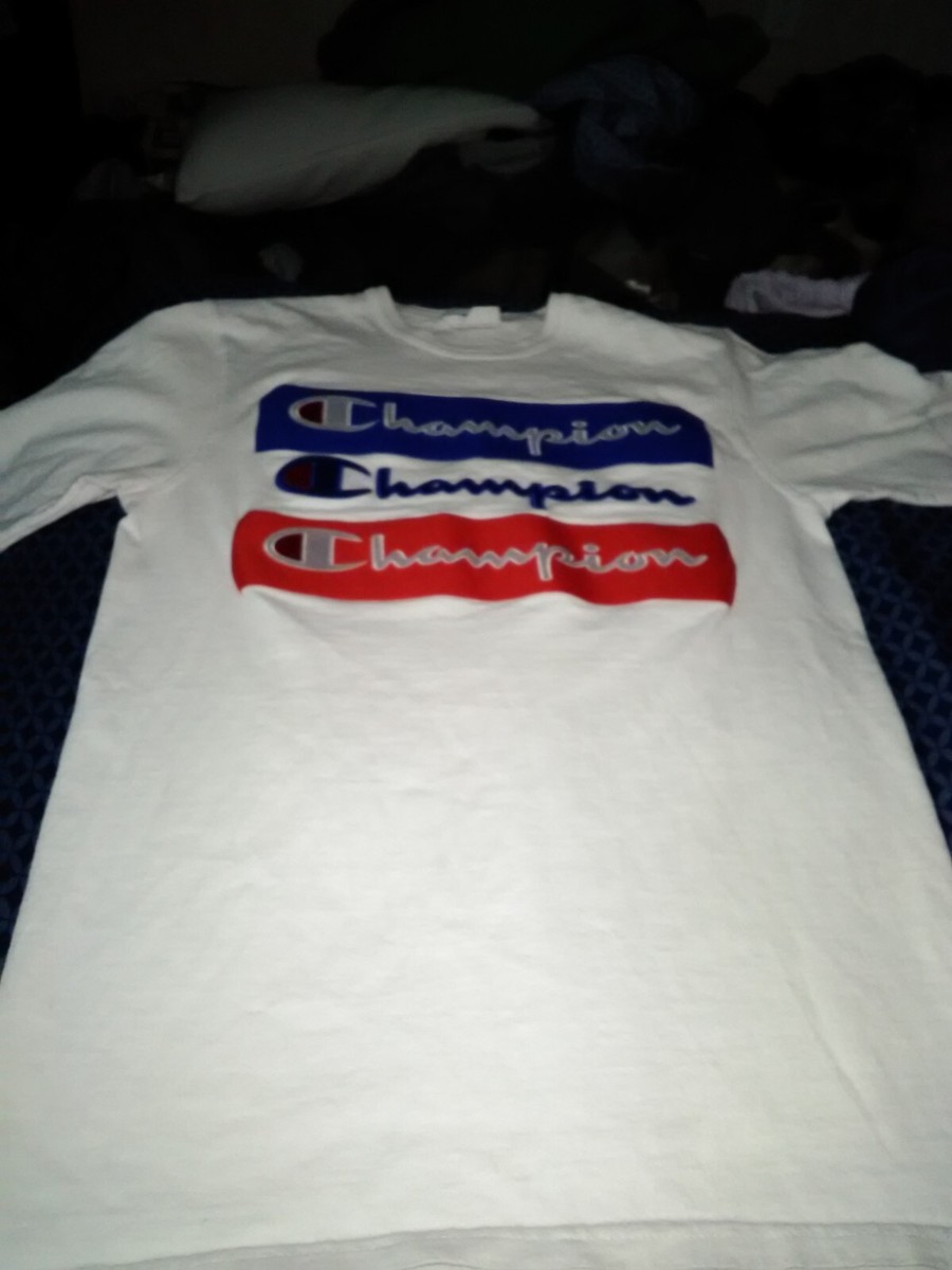 1970s early VINTAGE 80s CHAMPION TAG T-SHIRT sewn logo amazing