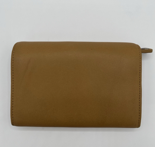 Vintage Coach faltbare Geldbörse Leder camel/hellbraun Reißverschluss Münzfach 5,5"x4" - Bild 2 von 17