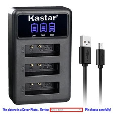 Kastar Battery Triple USB Charger for Canon NB-13L CB-2LH PowerShot G9 X Mark II