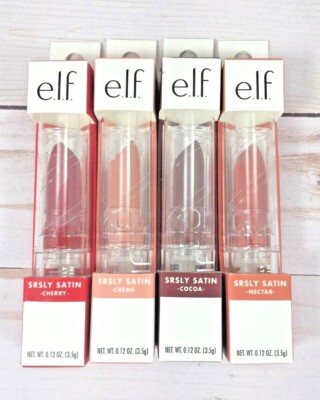 e.l.f. Lipstick SRSLY Satin Silky Smooth .12oz Stick You Pick Color ELF Makeup