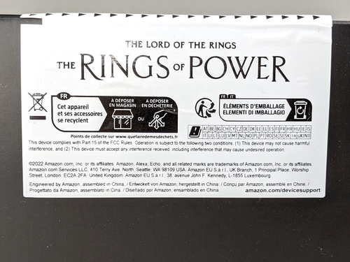 Amazon Echo Limited Edition Lord of the Rings Rings of Power Branded Unopened - Picture 8 of 9