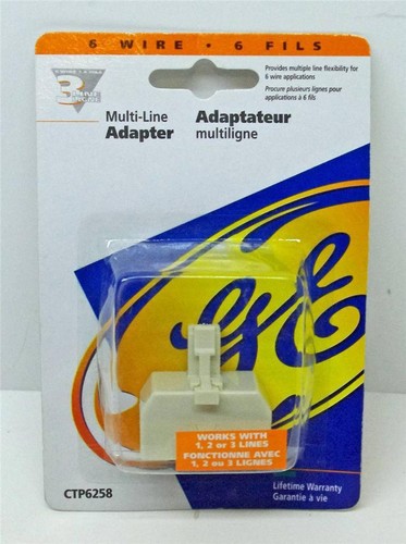Multi-Line L1 L2 L3 Triplex 3 Line Phone Telephone Jack Splitter Adapter New - Picture 2 of 5