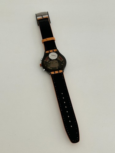 Swatch Chrono Sirio 40 mm cinturino in pelle 1992 orologio da polso vintage (S-078) - Foto 7 di 7