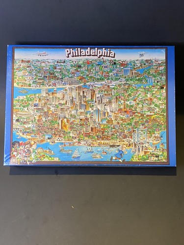 Vintage 1985 Philadelphia City Interlocking Jigsaw Puzzle 504 pc complete RARE - Picture 1 of 5