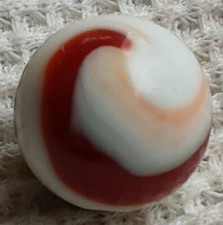 5/8" Akro Marble Lazy 2 Color Swirl In NM Condition Check Photos.