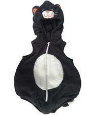 Carters Black White Cat Halloween Costume Unisex Baby Size 3-6 Mo
