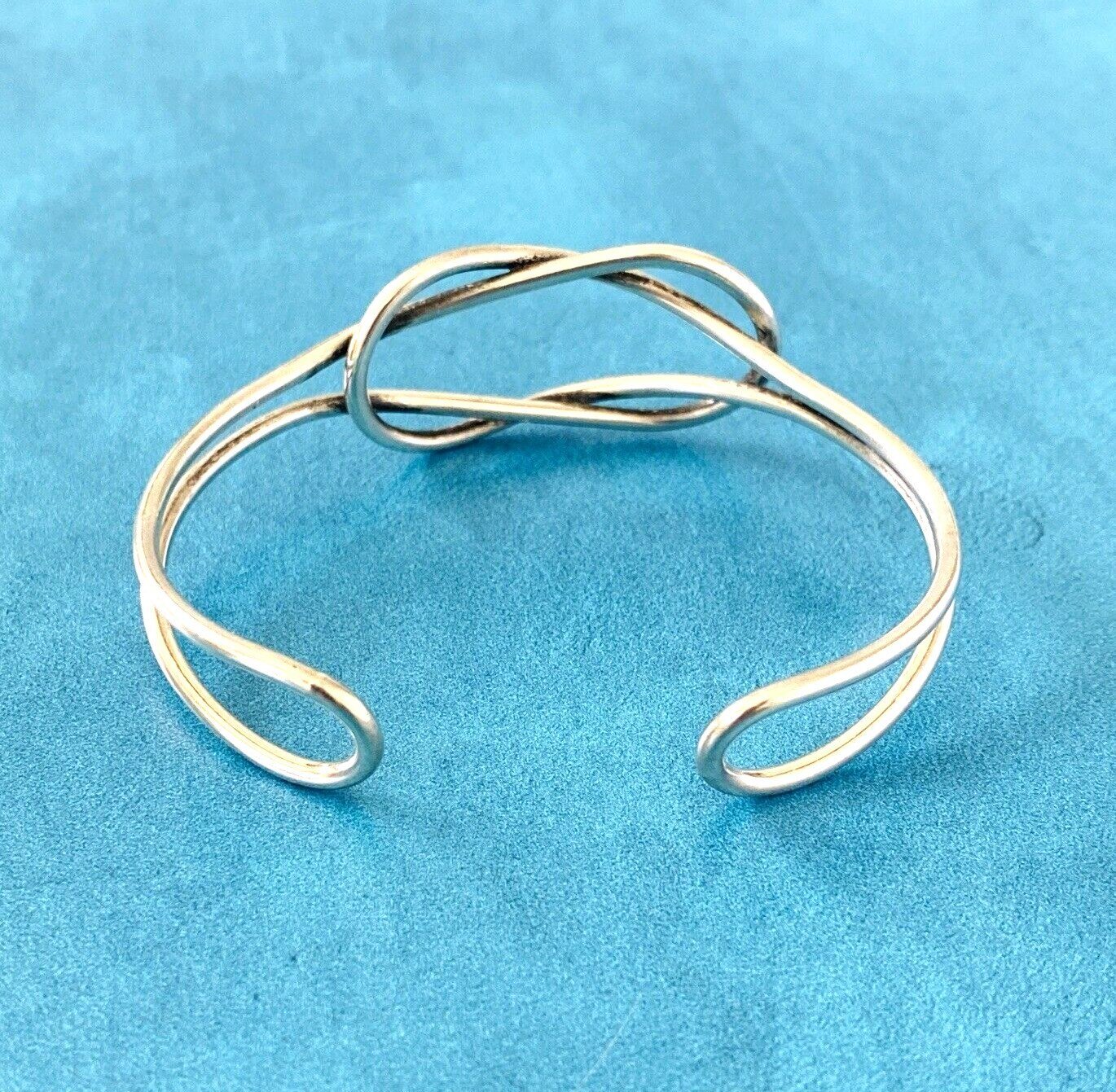 Beau Sterling Silver Interlocking Cuff Bracelet V… - image 4