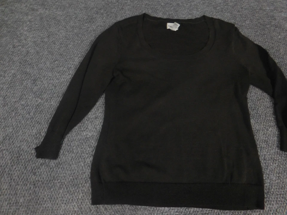 Chicos Suéter 1 Jersey Verde Seda Elástico Pullover Clásico Foto 2 de 4