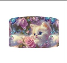 1.5" 1 yard Cat Kitty Kitten 3D look Hair Bow Grosgrain Ribbon 1276429