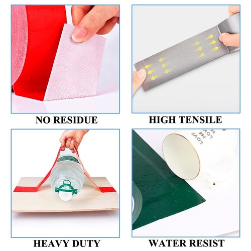 Duct Tape Premium Grade Fabric Gaffer Tape 60MM X 30M X 0.23MM Residue Free - Picture 8 of 11