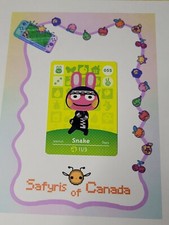 Snake #055 Animal Crossing Amiibo Card Aut...