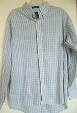 MEN'S RALPH LAUREN CHAPS WHITE GREEN PINK & BLUE PLAID CASUAL DRESS SHIRT   XL
