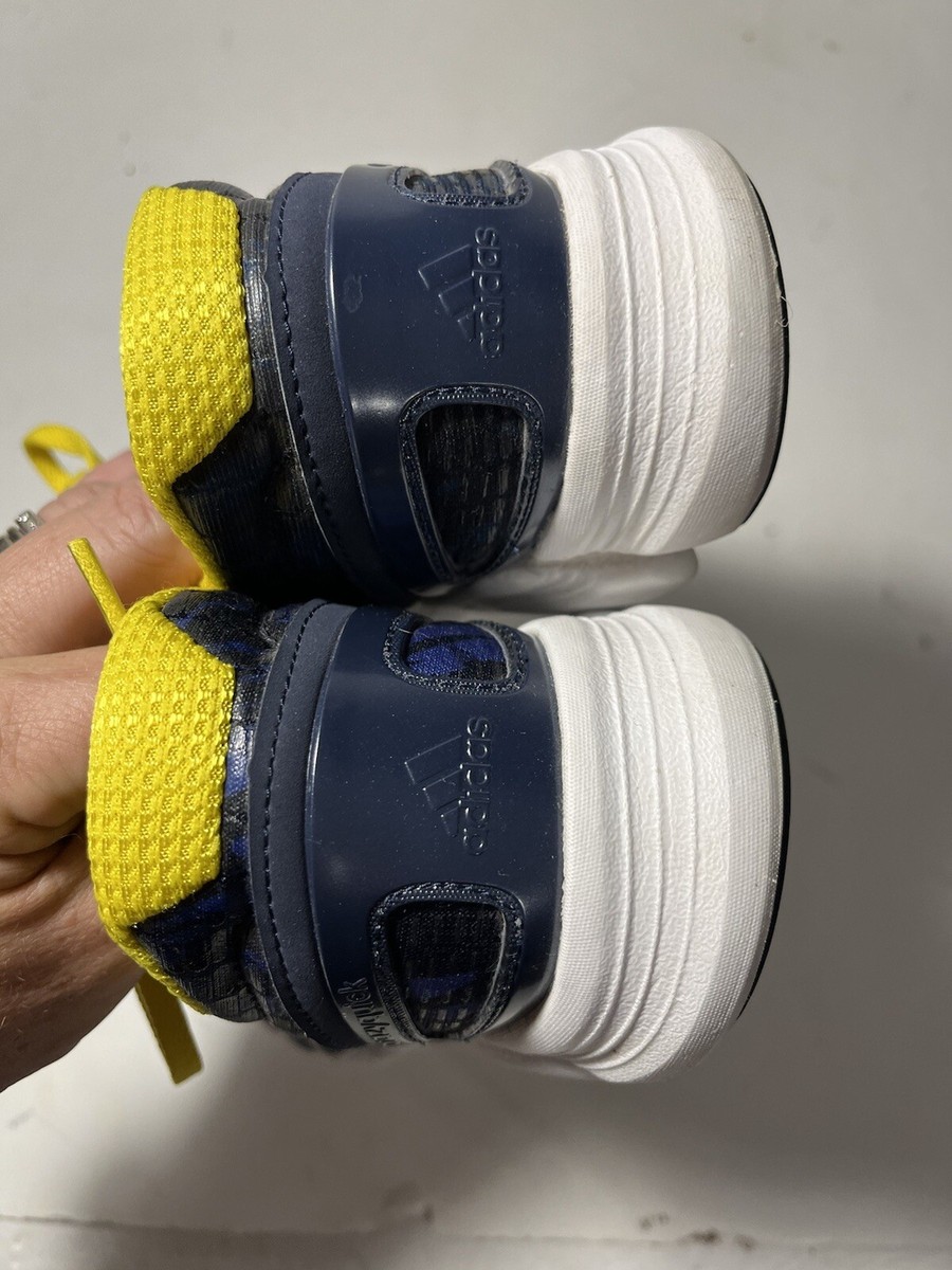 Adidas Mens Adipure Crazy Quick Size 7 Athletic Shoes Blue Yellow Trim  Laces | eBay