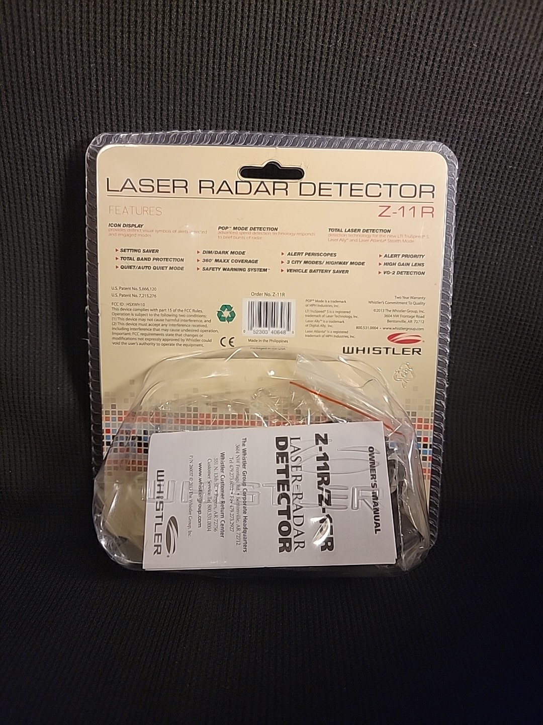 NEW! ©2013 Laser Radar Detector Z11R The WHISTLER Group, Inc. 260037