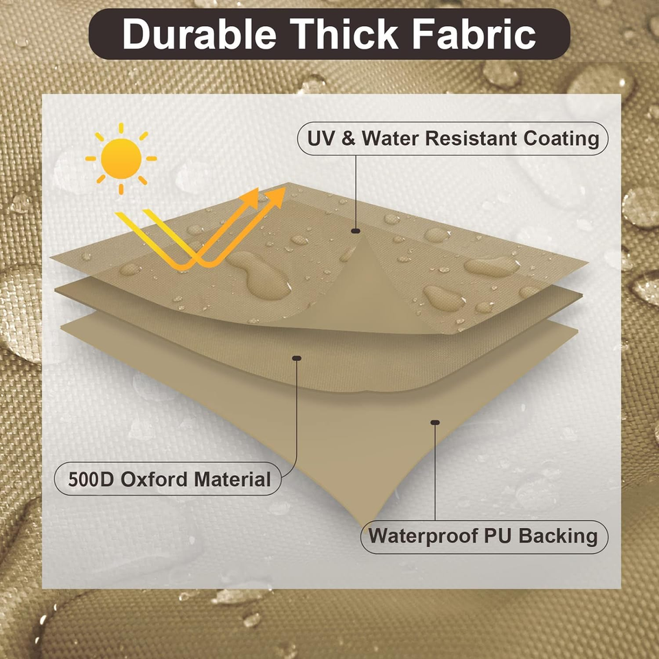 Outdoor Sectional Sofa Cover Waterproof 104" X 83" LShaped/Right