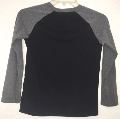 PUMA Boys Shirt Size S (8) Long Sleeve Puma Gray Black - Picture 2 of 10