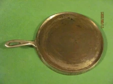 1) Vintage WAPAK No.9 Nickel-Plated Cast-Iron Griddle. 